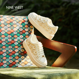 玖熙花漾云履厚底板鞋 West Nine 女2026春增高休闲鞋 商场同款