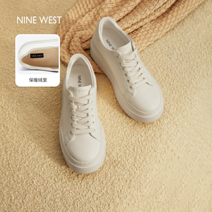 West Nine 玖熙小白鞋 女秋冬百搭时尚 加绒棉鞋 休闲鞋 商场同款