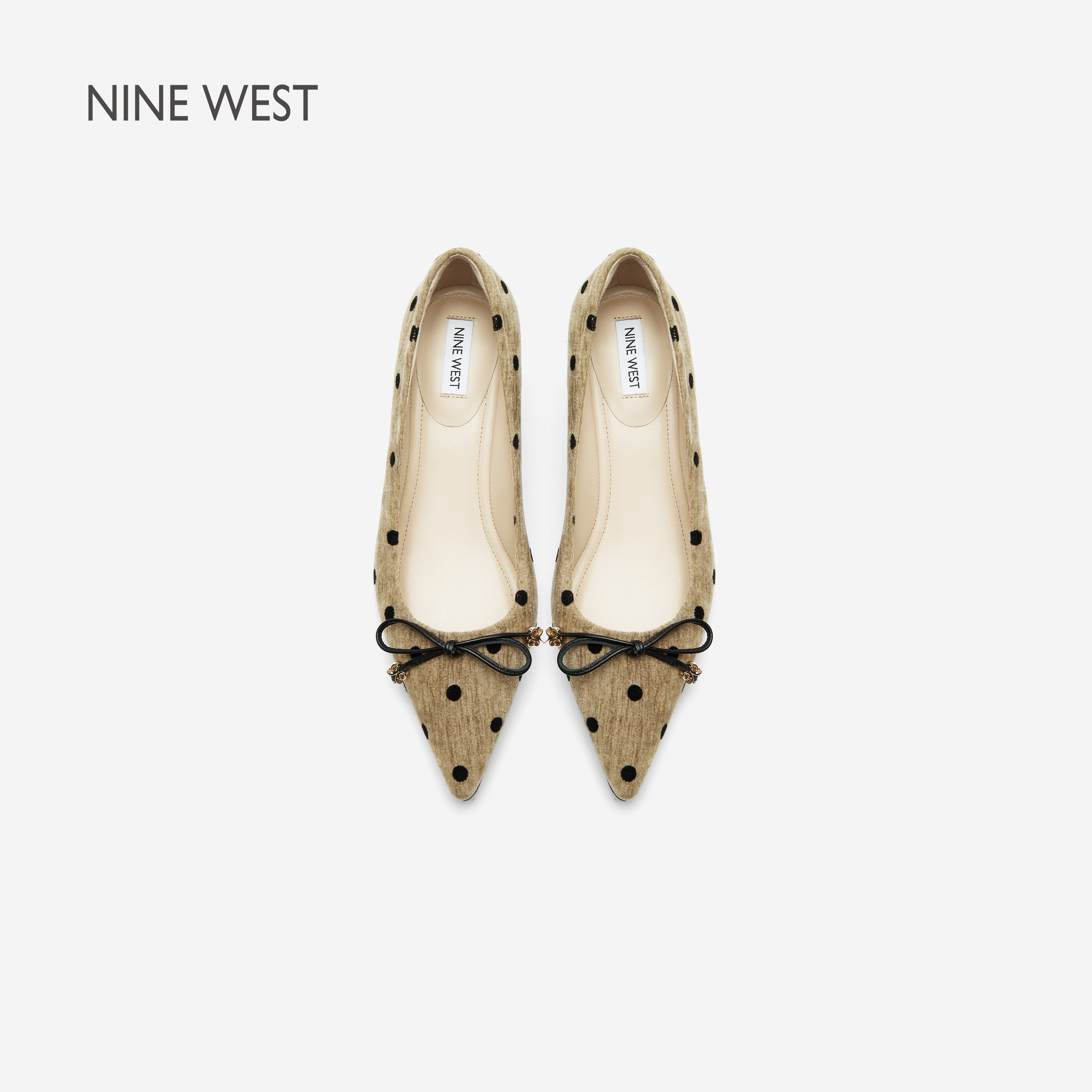 Nine West/玖熙午后鎏蝶尖头浅口单鞋女春法式温柔风高跟鞋一脚蹬 - NINE WEST旗舰店出品