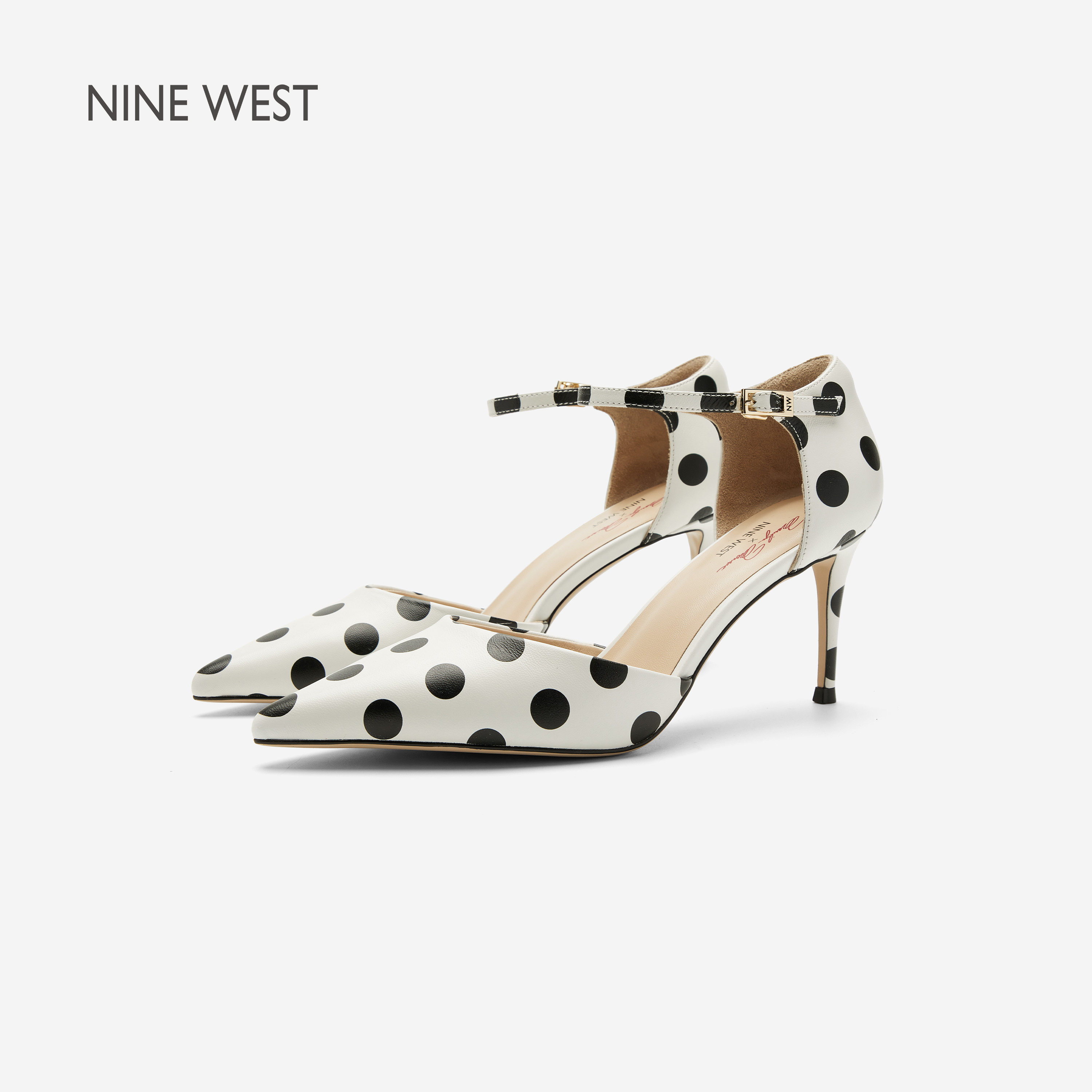 Nine West/玖熙波点星芒高跟时装凉鞋女2026春夏新款尖