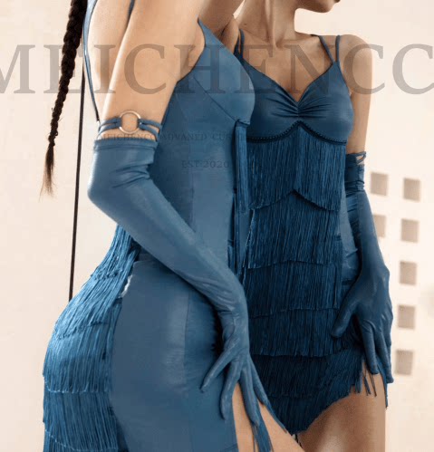 MEICHENCC仿皮手套拉丁舞服配件