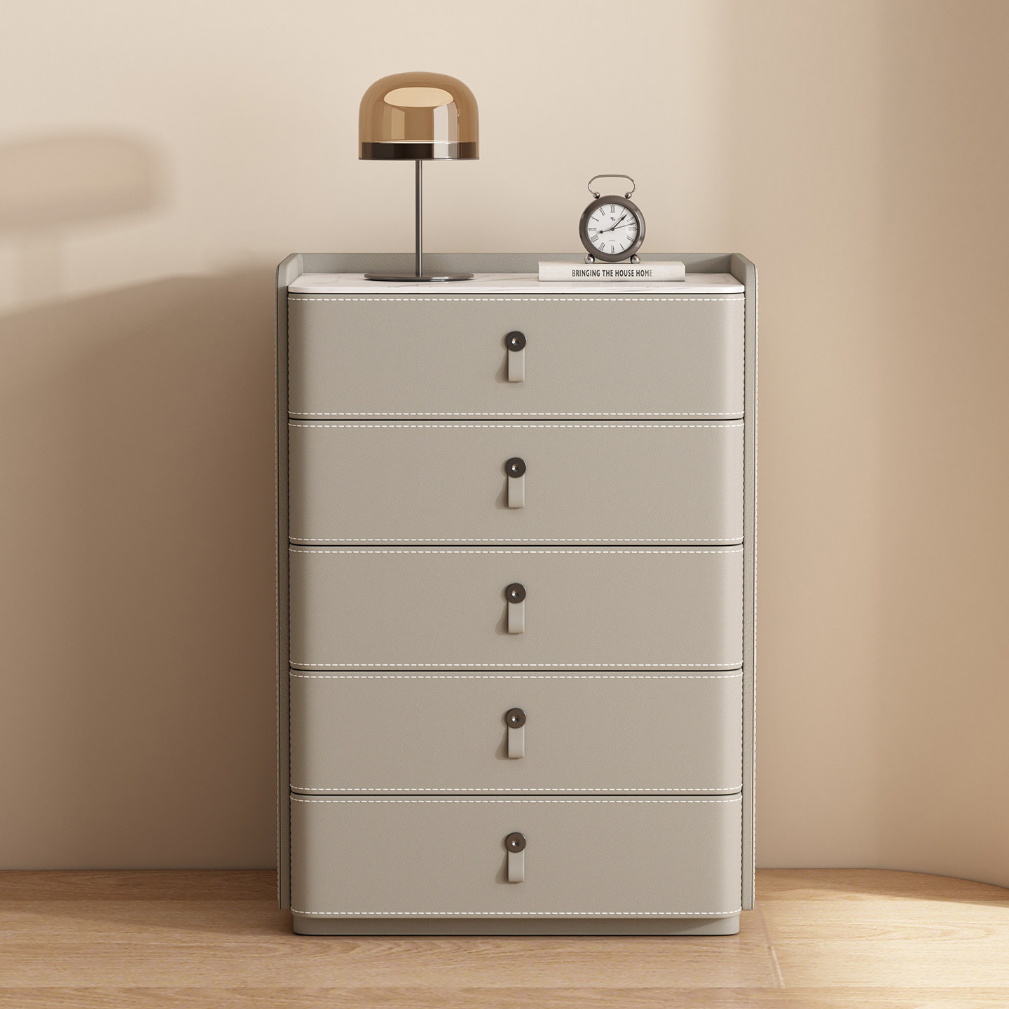 意式极简马鞍皮斗柜客厅靠墙五斗柜卧室抽屉柜实木床尾六斗收纳柜,住宅家具,斗柜,淘宝优惠券,粉丝福利购,淘宝优惠卷