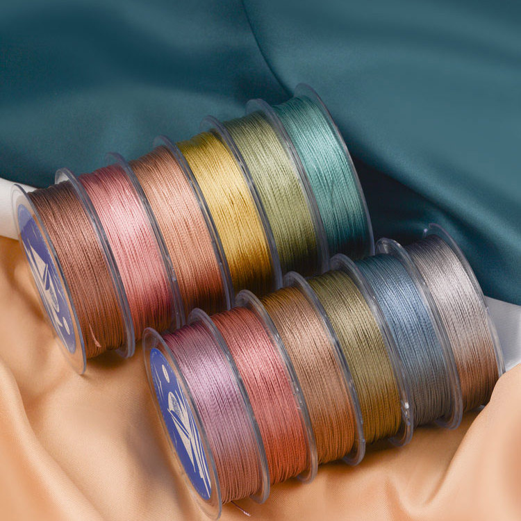 莫兰迪3股股线0.3绕线圈流苏线扇子吊穗编织挂件穗子编绳缠花丝线