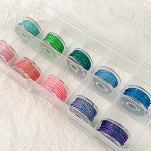 0.5洒金宽扁蜡线迷你10色手工编织吊坠包石macrame手链绳diy线材