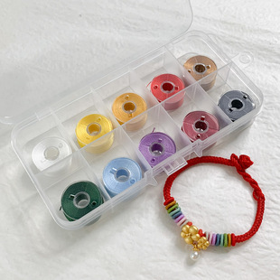 diy材料3股股线基础10色迷你色板套装三股绕线流苏线手工编织穗子