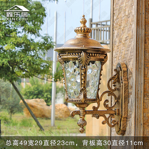 户外壁灯过道欧式庭院墙壁灯防水覆古灯门口阳台走廊别墅太阳能