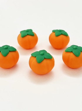 网红软胶柿子蛋糕装饰品摆件柿柿如意儿童周岁生日甜品台派对装扮