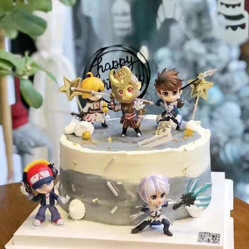 王者荣耀李白赵云亚瑟生日蛋糕