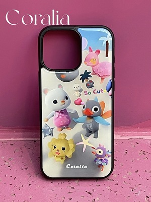Coralia原创“有趣动物们之沙滩度假”滴胶手机壳韩国ins