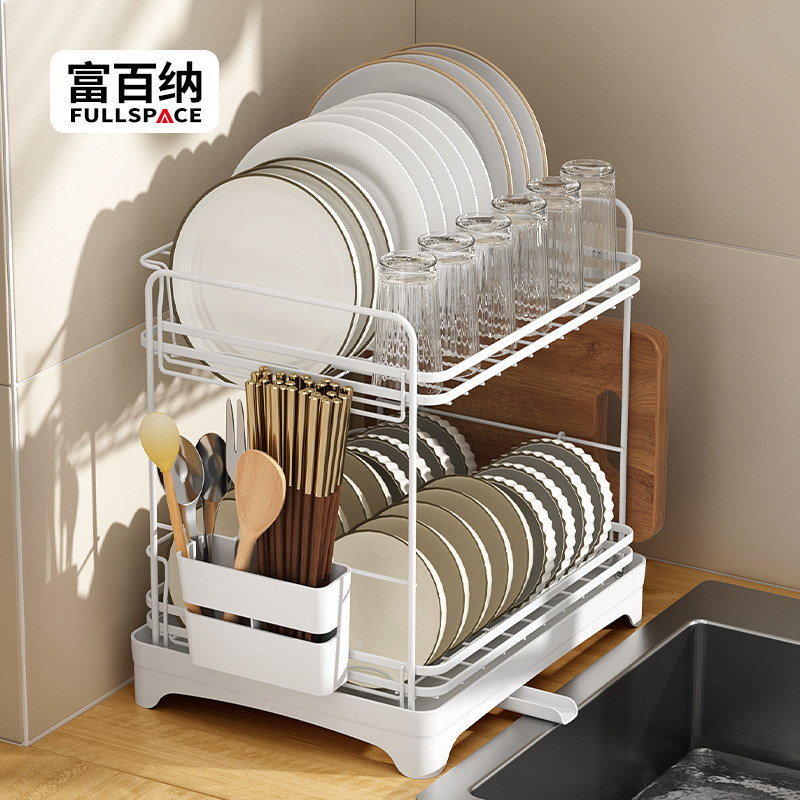 富百纳厨房碗筷沥水架碗架水槽多功能餐具收纳盒沥碗柜碗盘置物架,厨房/烹饪用具,厨房置物架/置物柜/角架,淘宝优惠券,粉丝福利购,淘宝优惠卷