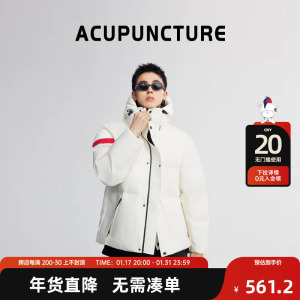 Acupuncture 圈A 潮酷保暖连帽羽绒服23冬百搭高充绒量潮流外套男