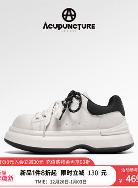 ACUPUNCTURE/爱克佩特圈A秋新款时尚休闲鞋女厚底增高小白鞋百搭