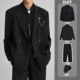 通用订婚男装 四季 西服伴郎服主持宴会休闲外套 套装 高级感痞帅西装