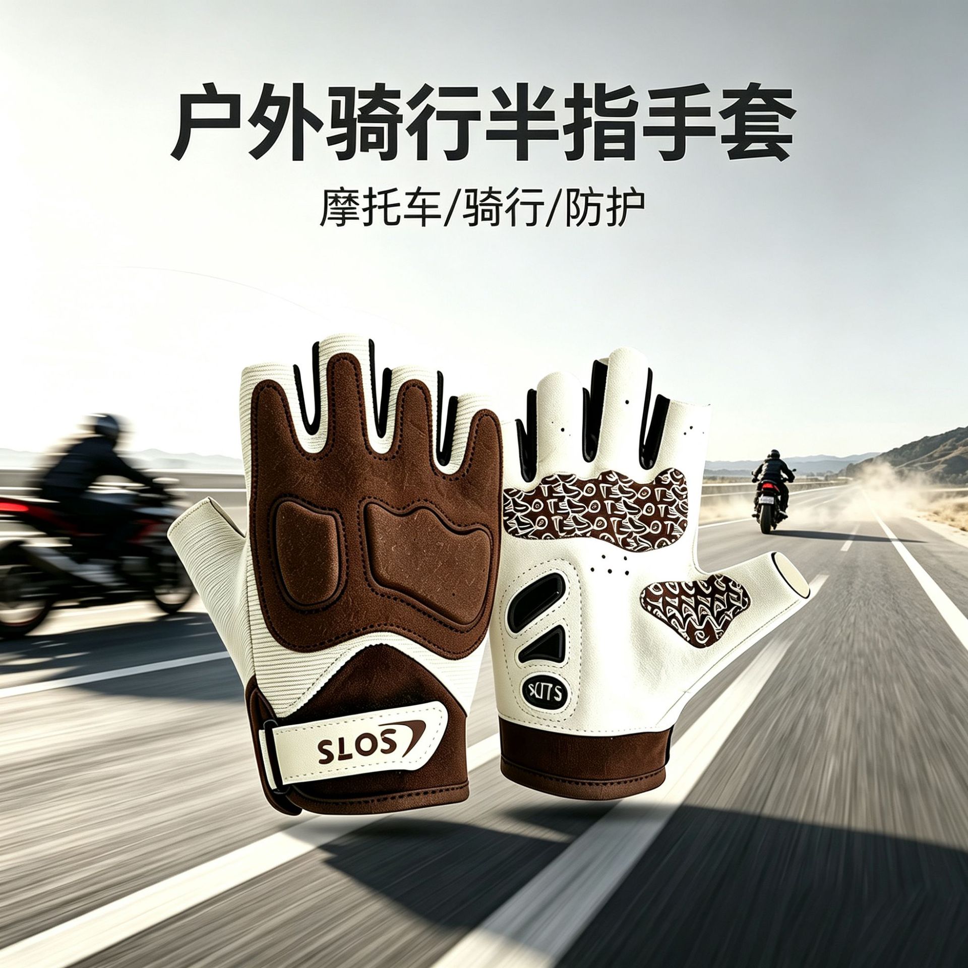 女骑行半指透气防滑耐磨手套