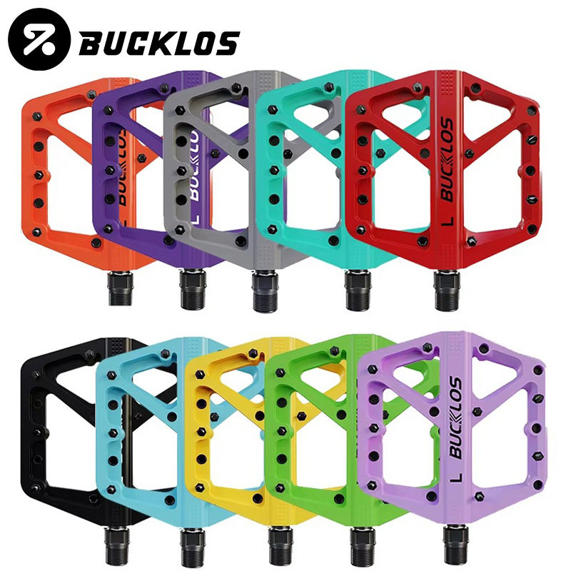 BUCKLOS自行车脚踏尼龙培林DU轴承加宽防滑骑行踏板公路车脚踏