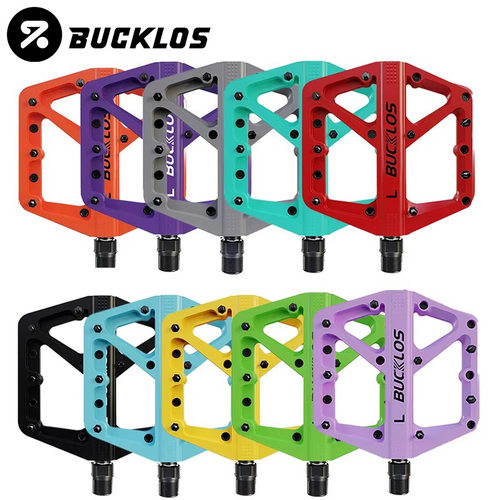 BUCKLOS自行车脚踏尼龙培林DU轴承加宽防滑骑行踏板公路车脚踏