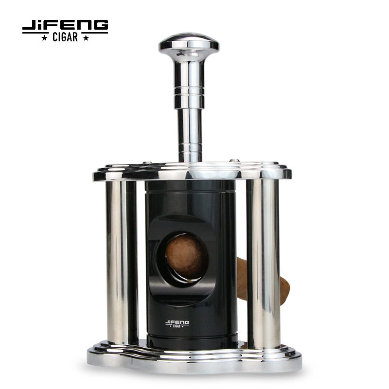 jifeng季风雪茄剪刀开孔器不锈钢锌合金高档送礼雪茄刀台式断头台