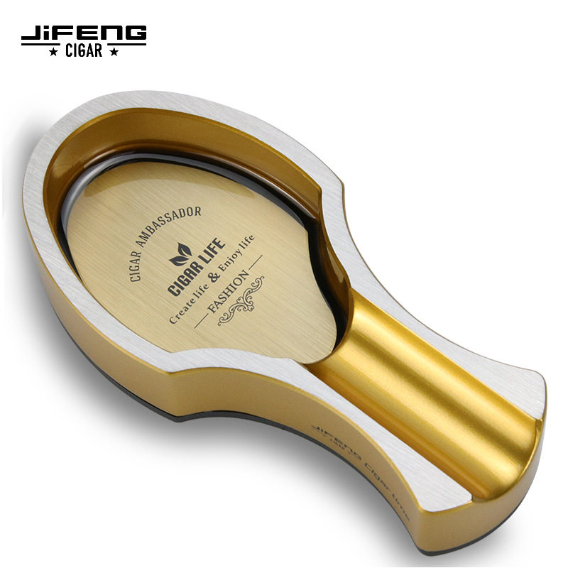 JIFENG季风雪茄烟灰缸创意金属铝合金雪茄烟缸客厅酒吧雪茄缸便携