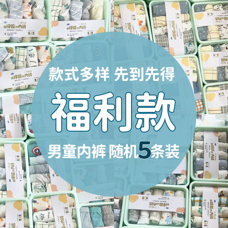 包邮5条盒装儿童内裤A类
