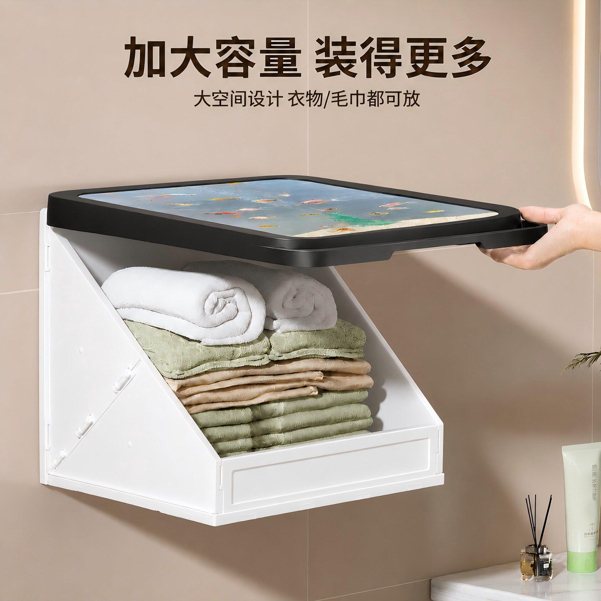 新款浴室壁画收纳柜装饰