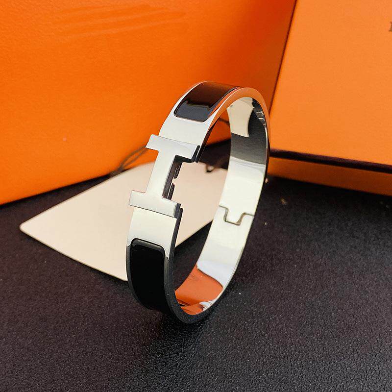 thumbnail for Bracelet Titanium Stainless Steel Letter H Bracelet for Women 51057 European and American Style Trendy Bracelet New Stainless Titanium Steel Jewelry Factory