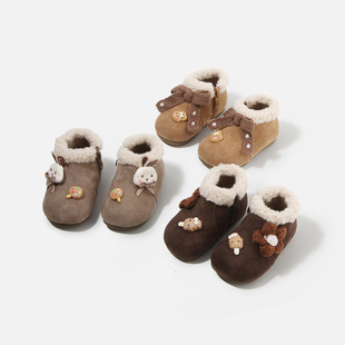 女鞋子靴子冬季2025新款2025婴幼儿学步鞋宝宝女童小童短靴棉靴子