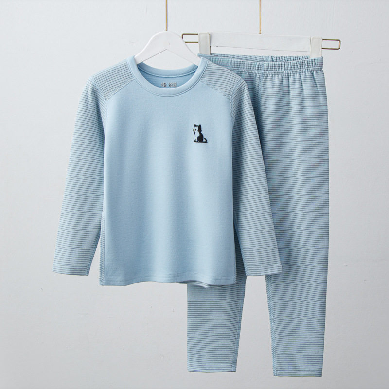 中家居小童套装保暖内衣秋裤学生青少年插肩秋衣打底睡衣套装秋冬