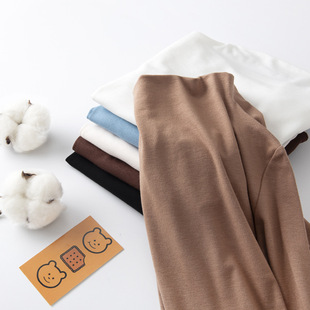 女童打底衫黑色女孩半上衣小童内搭白色宝宝儿童高领咖色春秋薄款