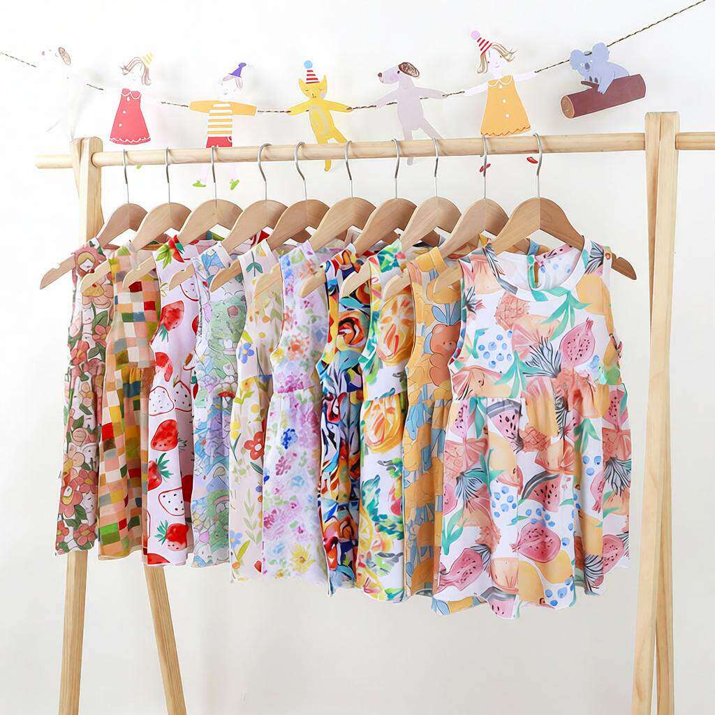 女童连衣裙棉绸韩版新款童装童公主裙背心裙中大女孩裙子夏季