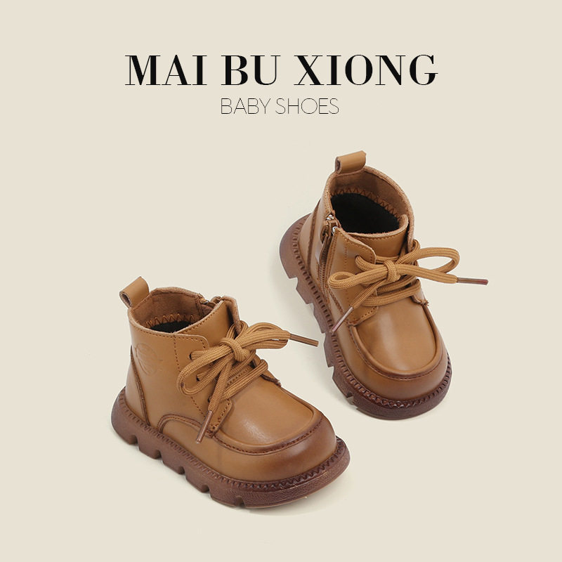 宝宝单鞋鞋子马丁靴婴儿鞋春秋男童鞋小童学步女童复古短靴