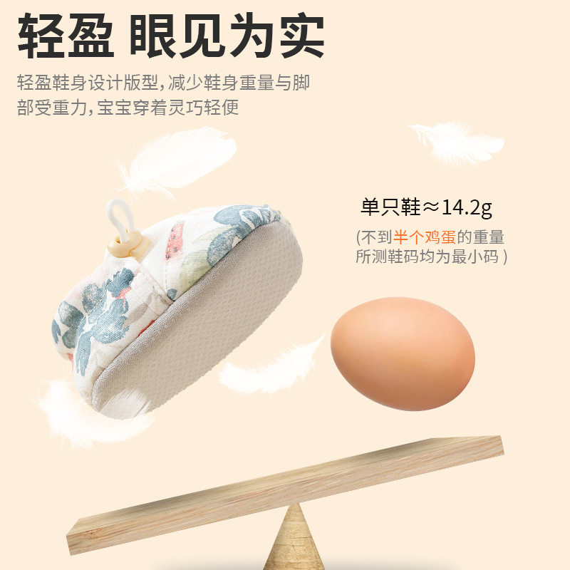 春秋四季婴儿鞋子软底纯棉鞋0-1岁步前鞋男女宝宝学步鞋室内不掉