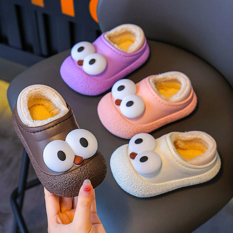 地板鞋宝宝儿童卡哇伊棉拖小孩拖鞋秋冬款防滑室内家居男童棉女童
