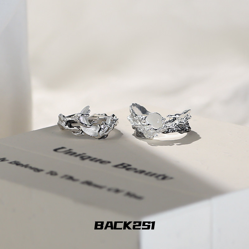 925纯银新中式原创设计情侣对戒