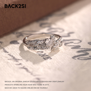 【Back2s1原作高定】925纯银秦彻同款婚戒cos定制闭口戒指送礼物