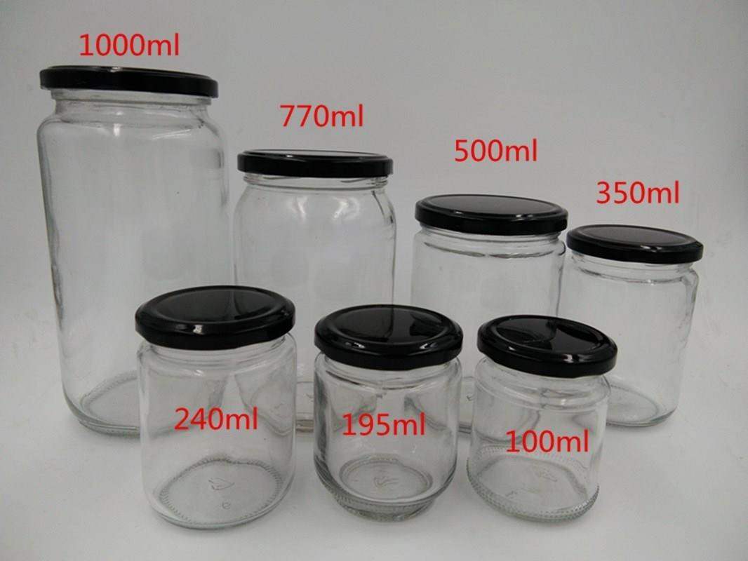 Circular glass jar pickles bottles jam jars of honey bottle 厨房/烹饪用具 密封罐 原图主图