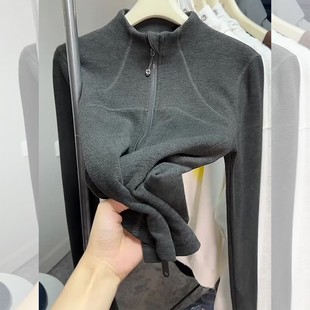 双面德绒立领长袖拉链外套女2025新款今年流行爆款羽绒服内胆上衣