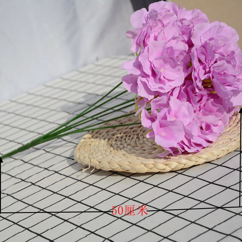 新款5头无叶绣球秋色绣球花仿真花艺婚庆家居手捧花装饰假花绢花