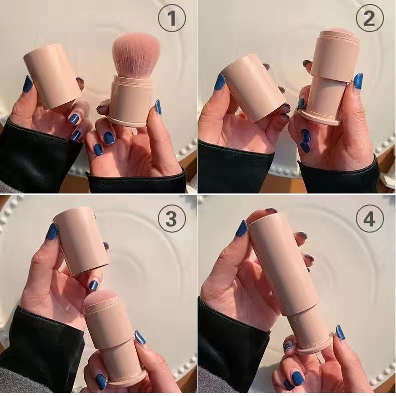 伸缩刷散粉刷带盖腮红刷