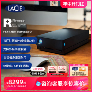 雷孜LaCie Dock移动硬盘18t莱斯雷电3企业级桌面扩展坞TpyeC 1big