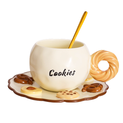 鼎涵陶瓷北欧复古咖啡杯碟套装