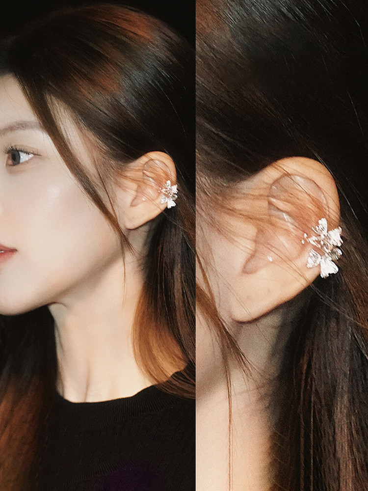 许我耀眼赵露思同款金属花朵耳环2025新款高级感耳夹无耳洞耳骨夹,饰品/流行首饰/时尚饰品新,耳夹,淘宝优惠券,粉丝福利购,淘宝优惠卷