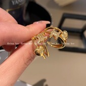 凯旋门耳圈金色爱心耳环小众设计高级感独特无耳洞耳饰女轻奢复古