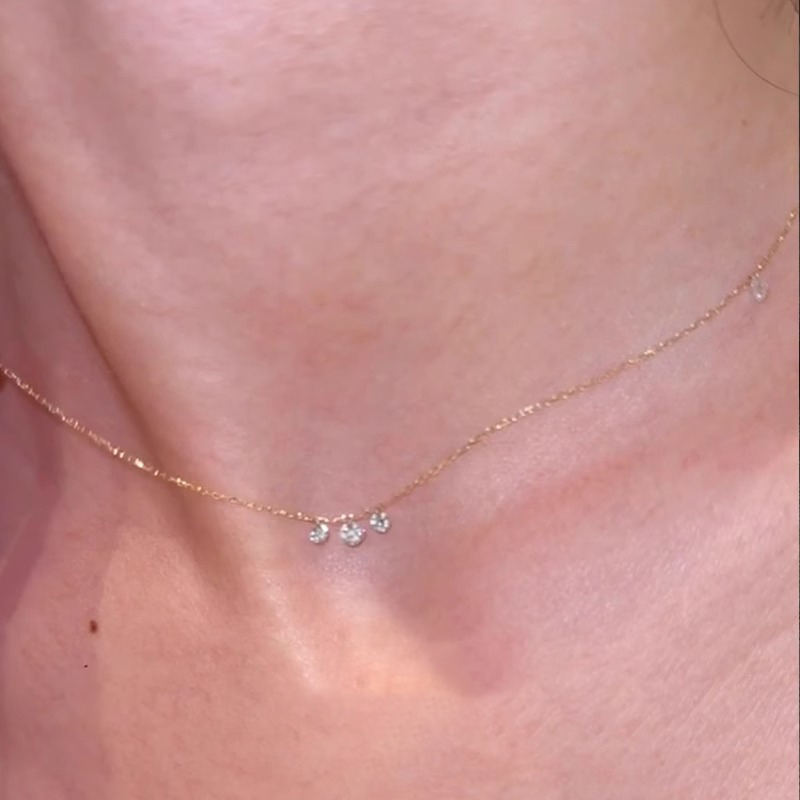 极细闪钻项链女款2025新款高级感