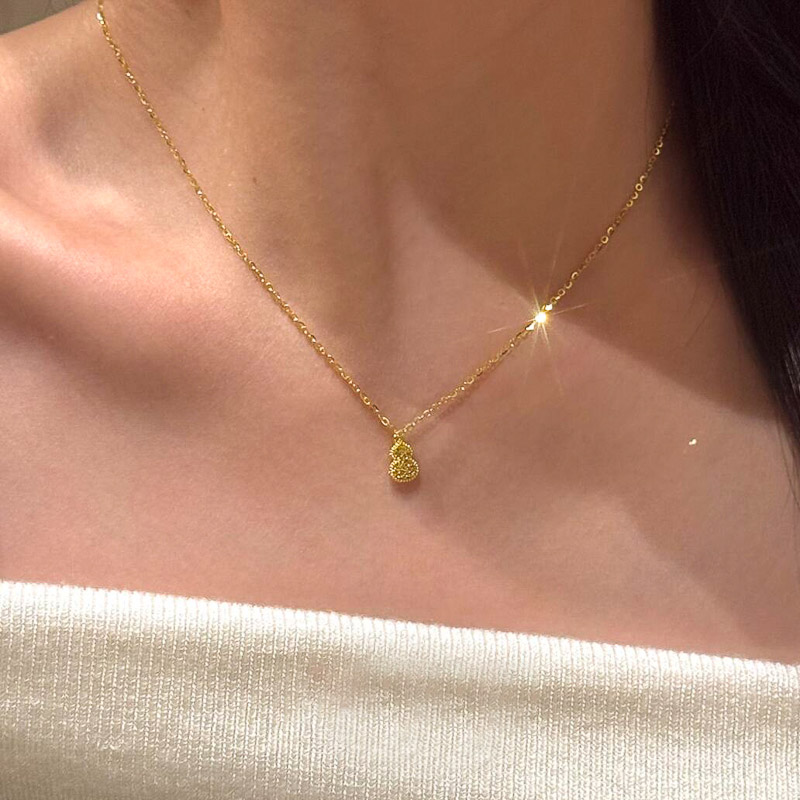 金色小葫芦吊坠项链女款2025新款