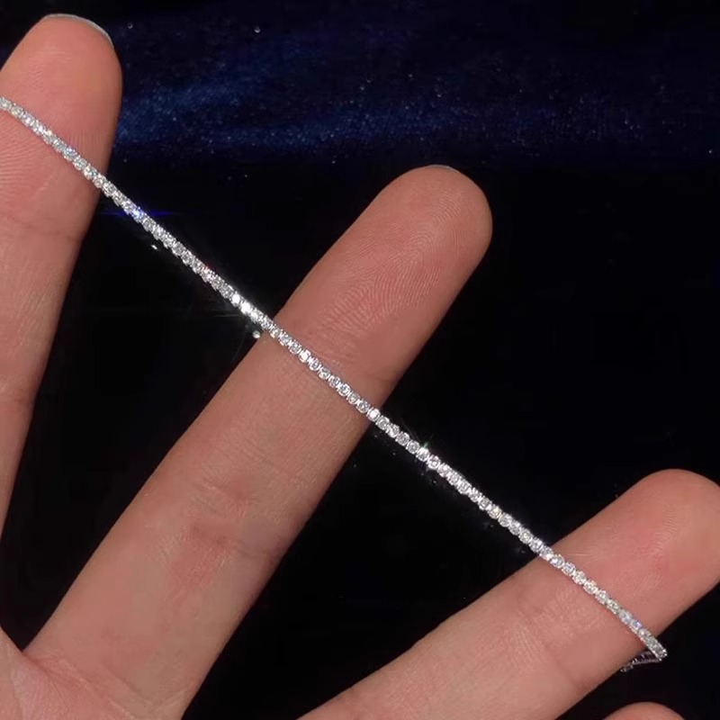简约极细仿莫桑闪钻满天星手链