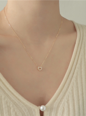 爱心项链女2024新款爆款轻奢小众