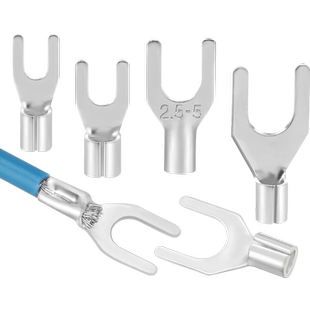 UT冷压端子压线接线耳连接器开口鼻y形u型接线端子裸铜接头压线头