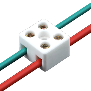 陶瓷接线端子耐高温接线柱高频瓷电二进二出瓷接线电炉耐热连接器