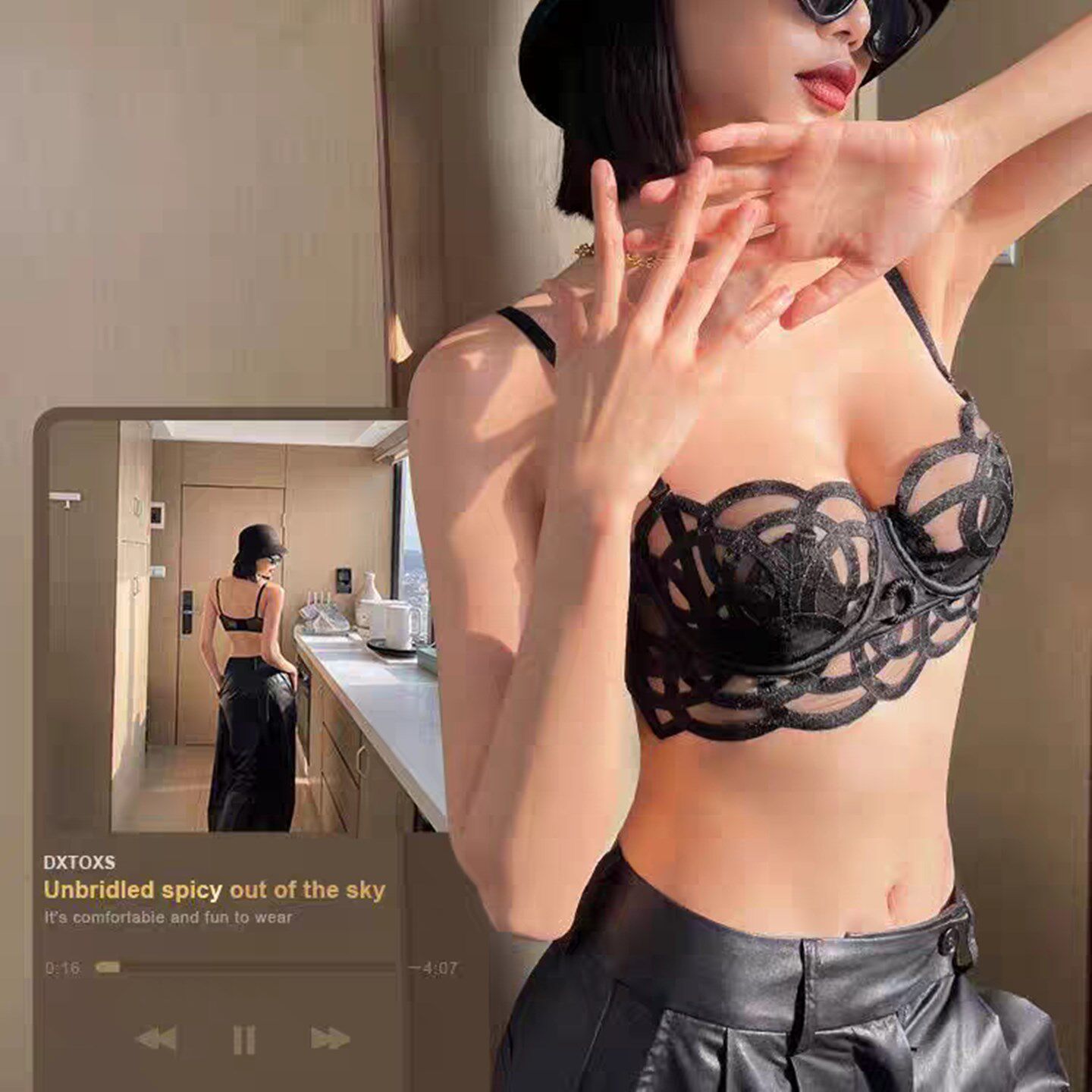 女性高档胸罩勾人性感小奶罩高质量聚拢文胸内衣挤沟适合胸大下垂