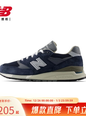 New Balance NB官方早春美式男女潮流百搭运动休闲鞋U998NV
